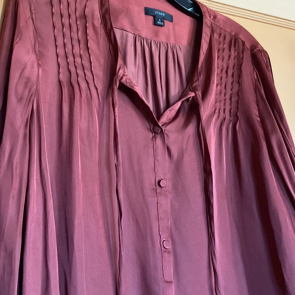 J. Crew Silky Shirt size Large - Picture 6 of 12